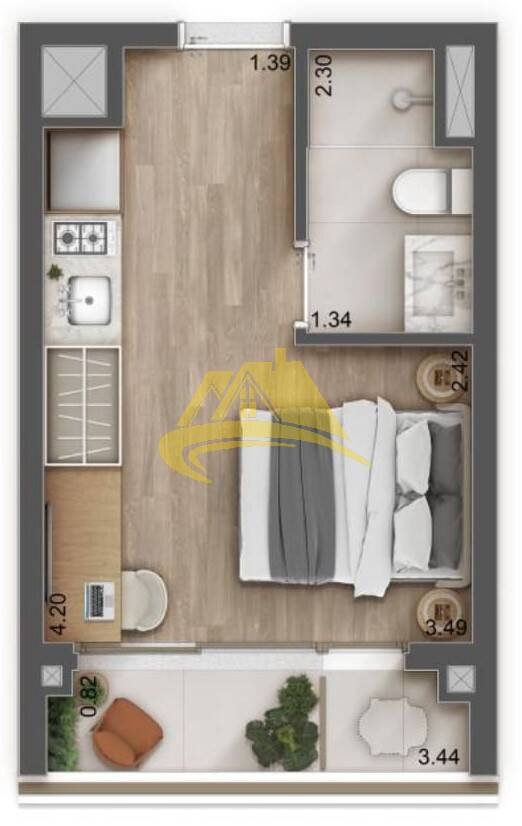 Apartamento à venda com 1 quarto, 28m² - Foto 19