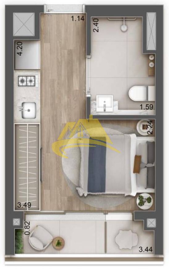 Apartamento à venda com 1 quarto, 28m² - Foto 20